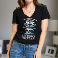 Load image into Gallery viewer, Designs by MyUtopia Shout Out:US Air Force Veteran Ladies&#39; V-Neck T-Shirt
