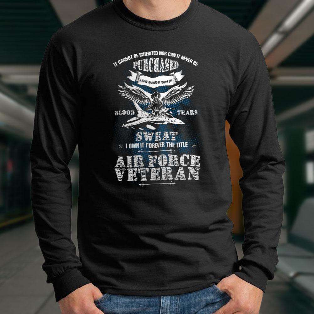 Designs by MyUtopia Shout Out:US Air Force Veteran Long Sleeve Ultra Cotton T-Shirt