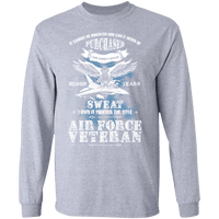 Load image into Gallery viewer, Designs by MyUtopia Shout Out:US Air Force Veteran Long Sleeve Ultra Cotton T-Shirt,Sport Grey / S,Long Sleeve T-Shirts
