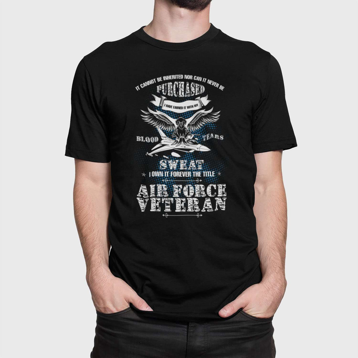 Designs by MyUtopia Shout Out:US Air Force Veteran Unisex Jersey Short-Sleeve T-Shirt