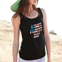 Load image into Gallery viewer, Designs by MyUtopia Shout Out:US Flag Armed Forces Day Unisex Tank
