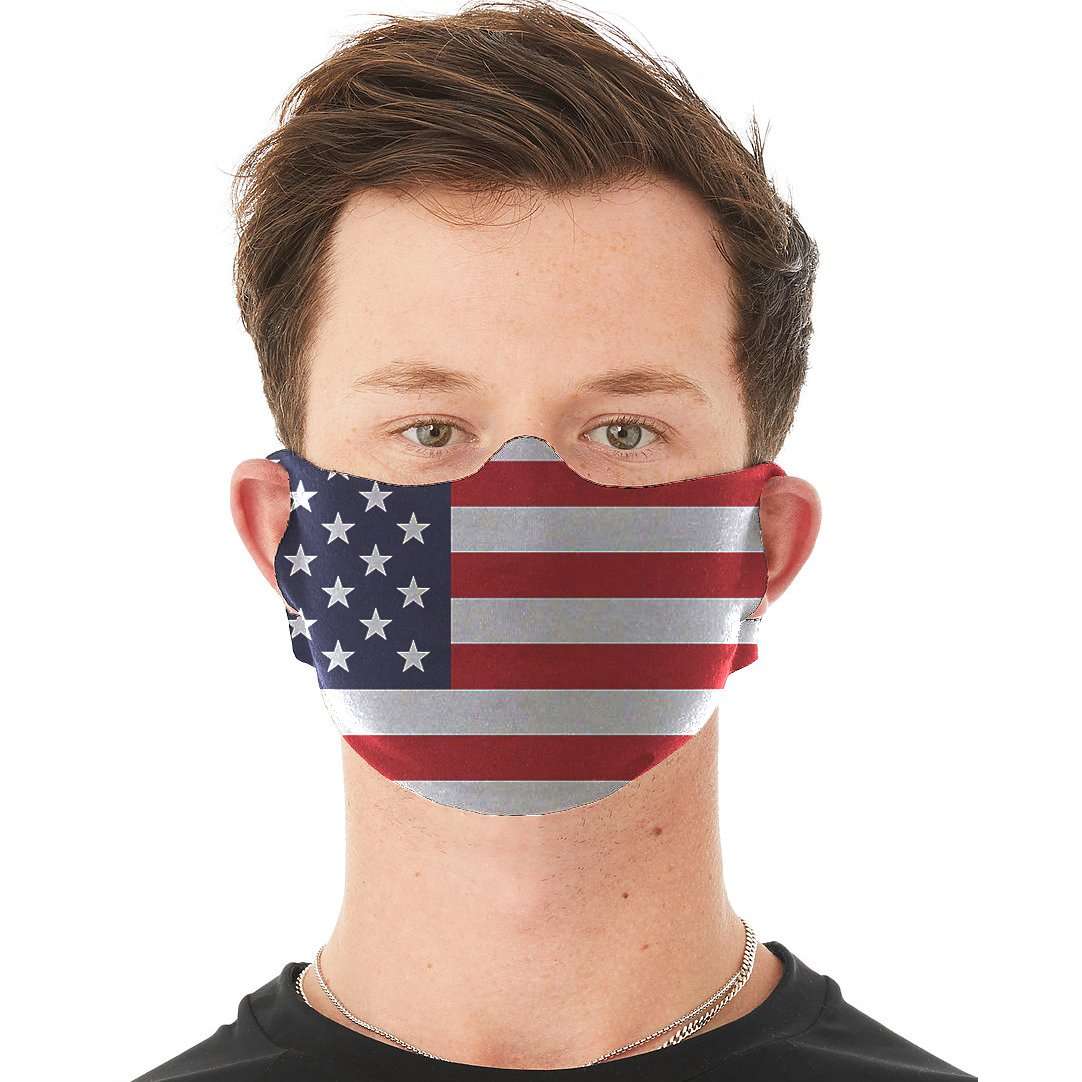 Designs by MyUtopia Shout Out:US Flag Fabric Face Covering / Face Mask,Default Title,Fabric Face Mask
