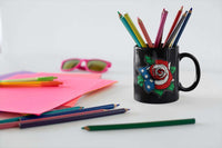 Load image into Gallery viewer, Designs by MyUtopia Shout Out:US Flag Rose Black Coffee Mug
