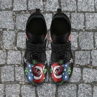 Load image into Gallery viewer, Designs by MyUtopia Shout Out:US Flag Rose Vegan Leather Boots
