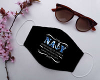 Load image into Gallery viewer, Designs by MyUtopia Shout Out:US Navy Armed Forces Day Adult Fabric Face Mask with Elastic Ear Loops
