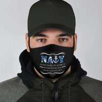 Load image into Gallery viewer, Designs by MyUtopia Shout Out:US Navy Armed Forces Day Adult Fabric Face Mask with Elastic Ear Loops
