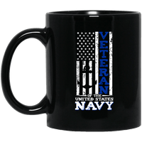 Load image into Gallery viewer, Designs by MyUtopia Shout Out:US Navy Veteran Ceramic Coffee Mug - Black,11 oz / Black,Ceramic Coffee Mug
