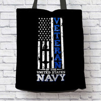 Load image into Gallery viewer, Designs by MyUtopia Shout Out:US Navy Veteran Fabric Totebag Reusable Shopping Tote
