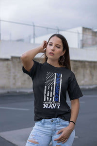 Load image into Gallery viewer, Designs by MyUtopia Shout Out:US Navy Veteran Unisex Jersey Short-Sleeve T-Shirt
