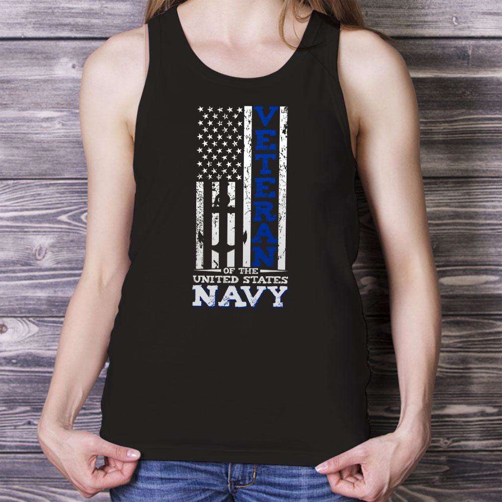 Designs by MyUtopia Shout Out:US Navy Veteran Unisex Tank