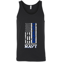 Load image into Gallery viewer, Designs by MyUtopia Shout Out:US Navy Veteran Unisex Tank,X-Small / Black,Tank Tops
