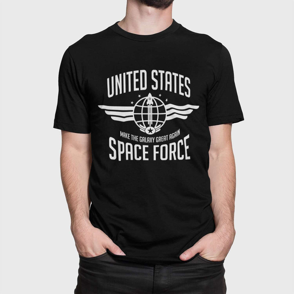 Designs by MyUtopia Shout Out:US Space Force Make the Galaxy Great Again Unisex Jersey Short-Sleeve T-Shirt