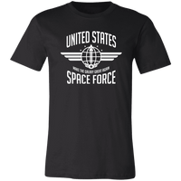 Load image into Gallery viewer, Designs by MyUtopia Shout Out:US Space Force Make the Galaxy Great Again Unisex Jersey Short-Sleeve T-Shirt,X-Small / Black,Adult Unisex T-Shirt
