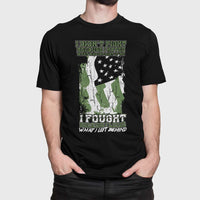 Load image into Gallery viewer, Designs by MyUtopia Shout Out:US Veteran Why We Fought Adult Unisex T-Shirt

