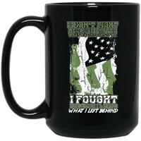 Load image into Gallery viewer, Designs by MyUtopia Shout Out:US Veteran Why We Fought Ceramic Coffee Mug - Black,15 oz / Black,Ceramic Coffee Mug
