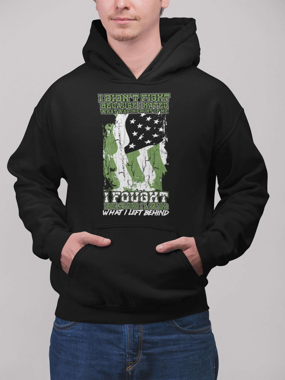 Designs by MyUtopia Shout Out:US Veteran Why We Fought Core Fleece Pullover Hoodie