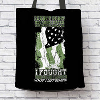 Load image into Gallery viewer, Designs by MyUtopia Shout Out:US Veteran Why We Fought Fabric Totebag Reusable Shopping Tote
