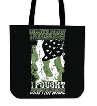 Load image into Gallery viewer, Designs by MyUtopia Shout Out:US Veteran Why We Fought Fabric Totebag Reusable Shopping Tote
