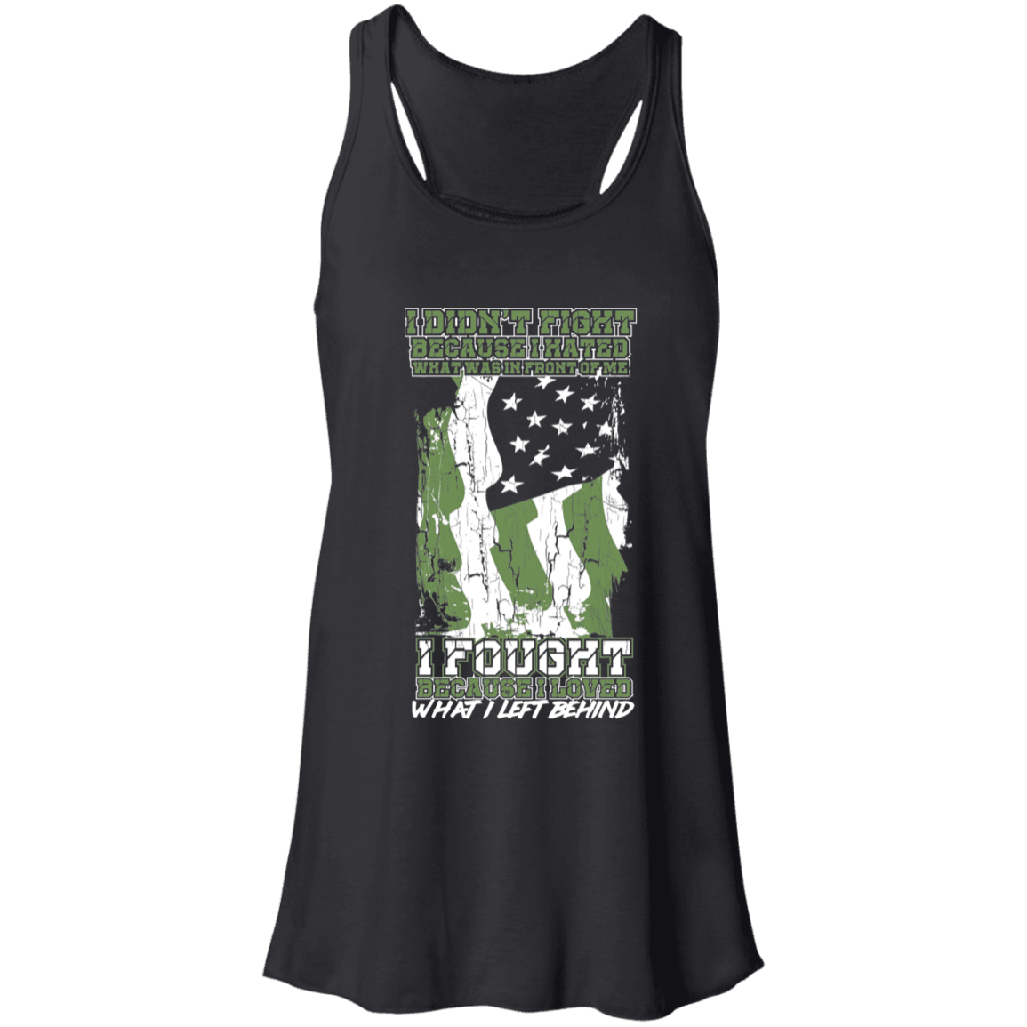 Designs by MyUtopia Shout Out:US Veteran Why We Fought Flowy Racerback Tank,X-Small / Black,Tank Tops