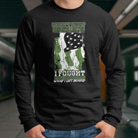 Load image into Gallery viewer, Designs by MyUtopia Shout Out:US Veteran Why We Fought Long Sleeve Ultra Cotton T-Shirt
