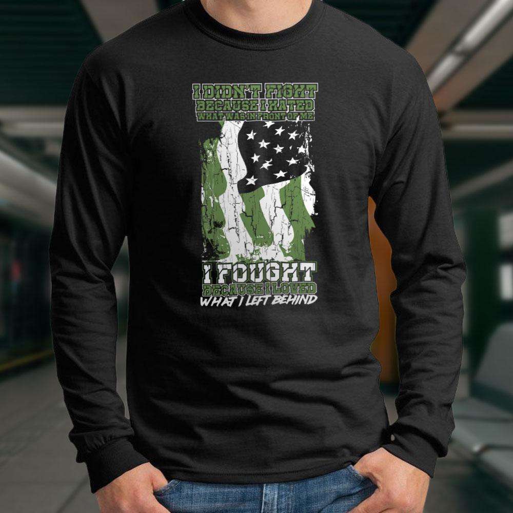Designs by MyUtopia Shout Out:US Veteran Why We Fought Long Sleeve Ultra Cotton T-Shirt