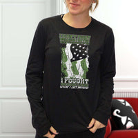 Load image into Gallery viewer, Designs by MyUtopia Shout Out:US Veteran Why We Fought Long Sleeve Ultra Cotton T-Shirt
