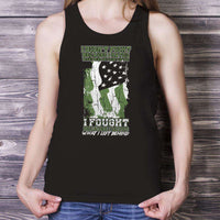 Load image into Gallery viewer, Designs by MyUtopia Shout Out:US Veteran Why We Fought Unisex Tank
