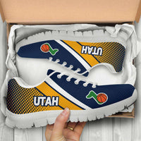 Load image into Gallery viewer, Designs by MyUtopia Shout Out:Utah Basketball Fan Running Shoes
