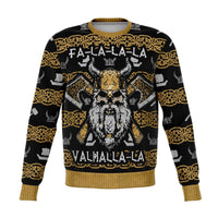 Load image into Gallery viewer, Designs by MyUtopia Shout Out:Valhalla-La Viking - Funny Christmas  Ugly Christmas Style Fashion Sweatshirt,XS / Multi,Fashion Sweatshirt - AOP
