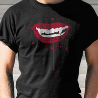Load image into Gallery viewer, Designs by MyUtopia Shout Out:Vampire Fangs Adult Unisex Cotton Short Sleeve T-Shirt
