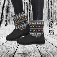 Load image into Gallery viewer, Designs by MyUtopia Shout Out:Vegan Suede / Faux Fur Boots - Christmas Lights
