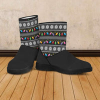 Load image into Gallery viewer, Designs by MyUtopia Shout Out:Vegan Suede / Faux Fur Boots - Christmas Lights
