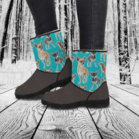 Load image into Gallery viewer, Designs by MyUtopia Shout Out:Vegan Suede / Faux Fur Boots Chihuahua
