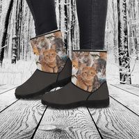 Load image into Gallery viewer, Designs by MyUtopia Shout Out:Vegan Suede / Fur Boots - Cats
