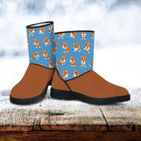 Load image into Gallery viewer, Designs by MyUtopia Shout Out:Vegan Suede / Fur Boots - Corgies
