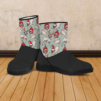 Load image into Gallery viewer, Designs by MyUtopia Shout Out:Vegan Suede Fur Boots - Pug Christmas
