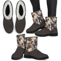 Load image into Gallery viewer, Designs by MyUtopia Shout Out:Vegan Suede / Fur Boots French Bulldog
