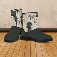 Load image into Gallery viewer, Designs by MyUtopia Shout Out:Vegan Suede / Fur Boots Lab print
