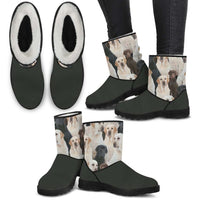Load image into Gallery viewer, Designs by MyUtopia Shout Out:Vegan Suede / Fur Boots Lab print
