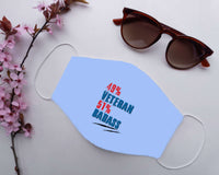 Load image into Gallery viewer, Designs by MyUtopia Shout Out:Veteran and Badass Adult Fabric Face Mask with Elastic Ear Loops
