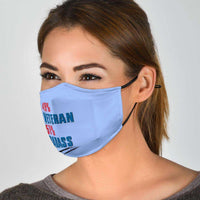 Load image into Gallery viewer, Designs by MyUtopia Shout Out:Veteran and Badass Adult Fabric Face Mask with Elastic Ear Loops
