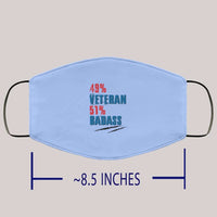 Load image into Gallery viewer, Designs by MyUtopia Shout Out:Veteran and Badass Adult Fabric Face Mask with Elastic Ear Loops
