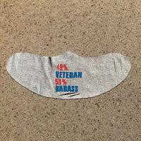 Load image into Gallery viewer, Designs by MyUtopia Shout Out:Veteran Badass Fabric Face Covering / Face Mask,Athletic Heather,Fabric Face Mask
