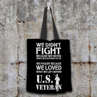 Load image into Gallery viewer, Designs by MyUtopia Shout Out:Veteran Fight for Love v2 Fabric Totebag Reusable Shopping Tote
