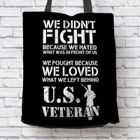 Load image into Gallery viewer, Designs by MyUtopia Shout Out:Veteran Fight for Love v2 Fabric Totebag Reusable Shopping Tote
