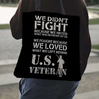 Load image into Gallery viewer, Designs by MyUtopia Shout Out:Veteran Fight for Love v2 Fabric Totebag Reusable Shopping Tote
