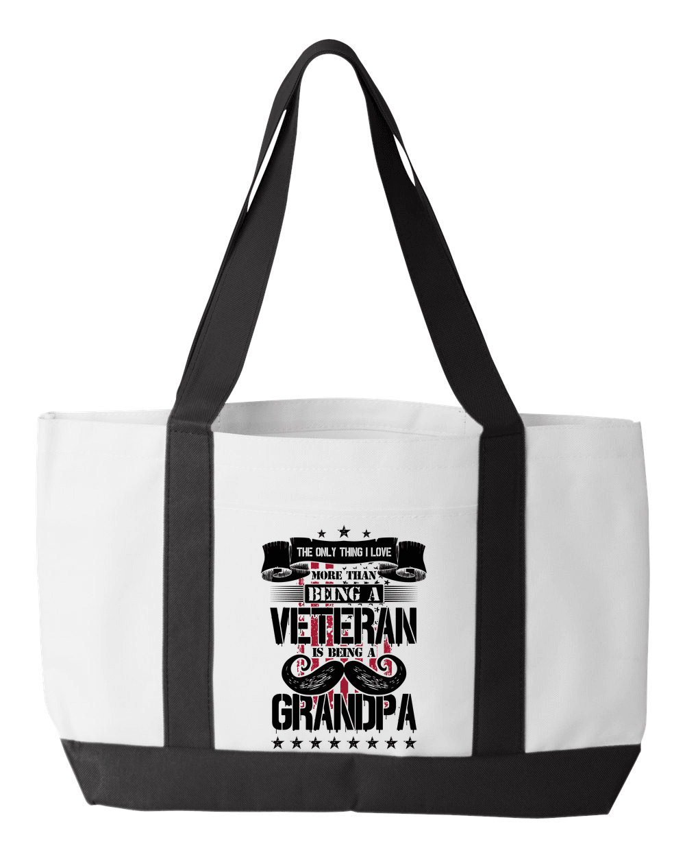 Designs by MyUtopia Shout Out:Veteran Grandpa Canvas Totebag Gym / Beach / Pool Gear Bag