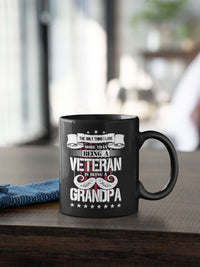 Load image into Gallery viewer, Designs by MyUtopia Shout Out:Veteran Grandpa Ceramic Coffee Mug - Black
