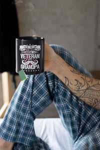 Load image into Gallery viewer, Designs by MyUtopia Shout Out:Veteran Grandpa Ceramic Coffee Mug - Black
