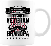 Load image into Gallery viewer, Designs by MyUtopia Shout Out:Veteran Grandpa Ceramic Coffee Mug - White,11oz / White,Ceramic Coffee Mug
